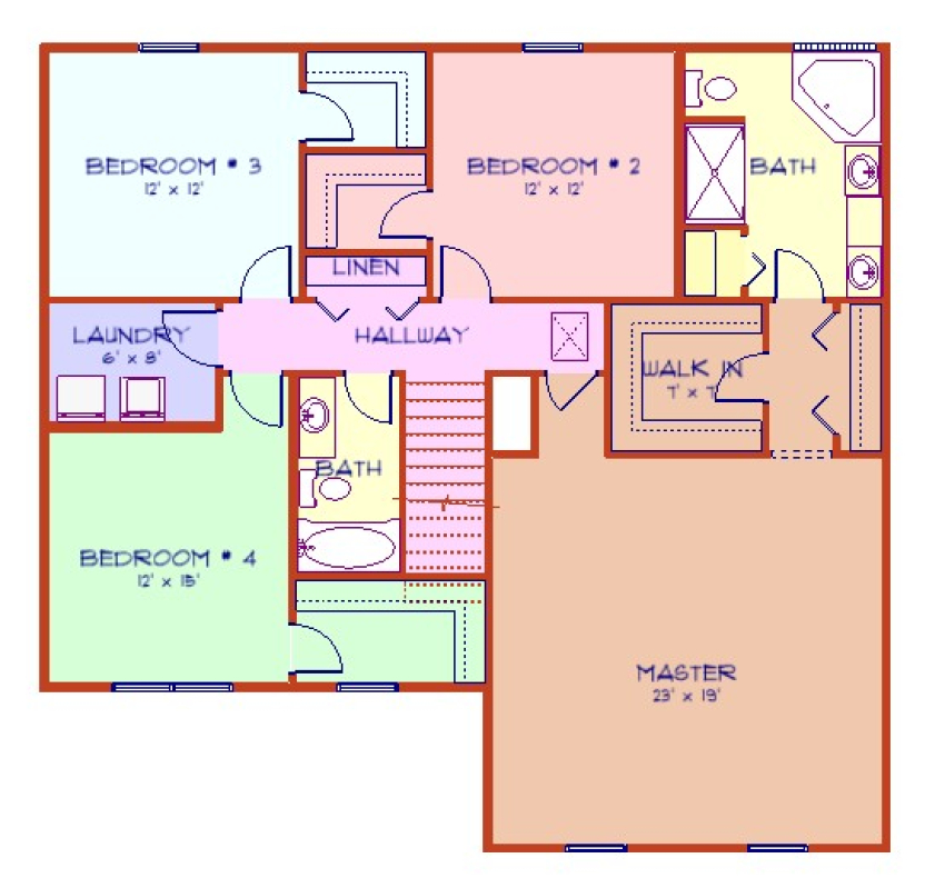 The Smithport - Upper Floor Plan